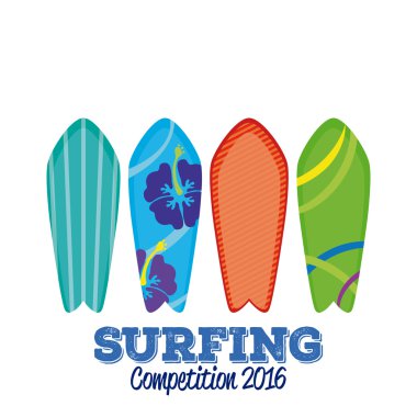 İzole Surfboard illüstrasyon