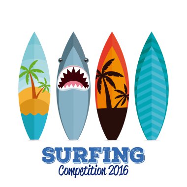 İzole Surfboard illüstrasyon