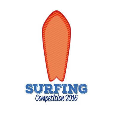 İzole Surfboard illüstrasyon