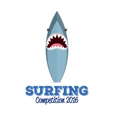 İzole Surfboard illüstrasyon