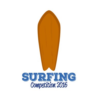 İzole Surfboard illüstrasyon