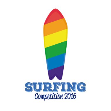 İzole Surfboard illüstrasyon