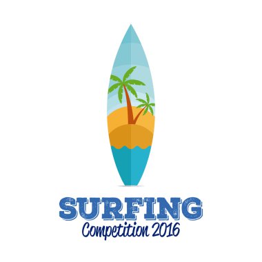 İzole Surfboard illüstrasyon