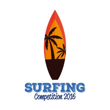 İzole Surfboard illüstrasyon