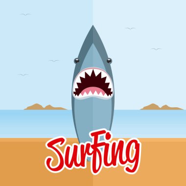 İzole Surfboard illüstrasyon