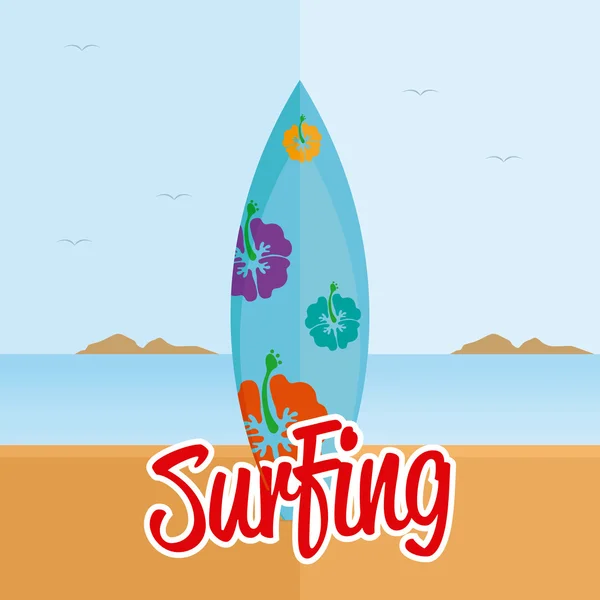 İzole Surfboard illüstrasyon — Stok Vektör