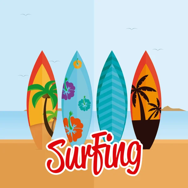 İzole Surfboard illüstrasyon