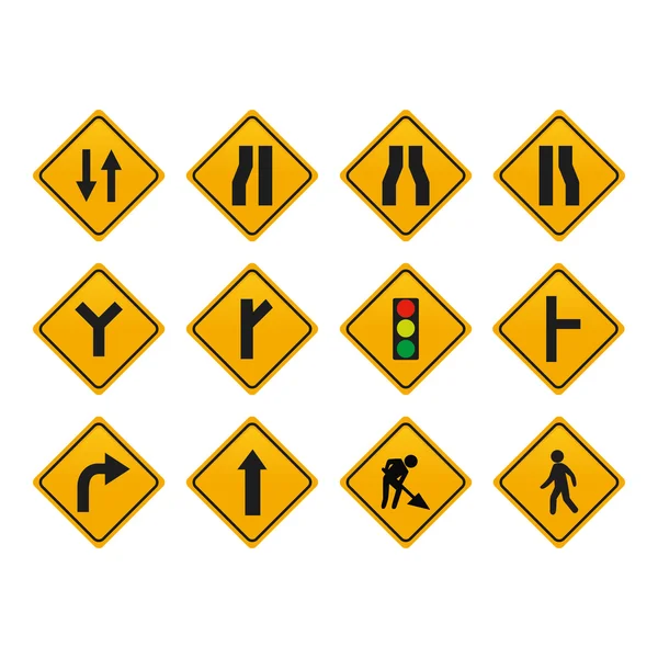 Set of traffic signals — Stock Vector