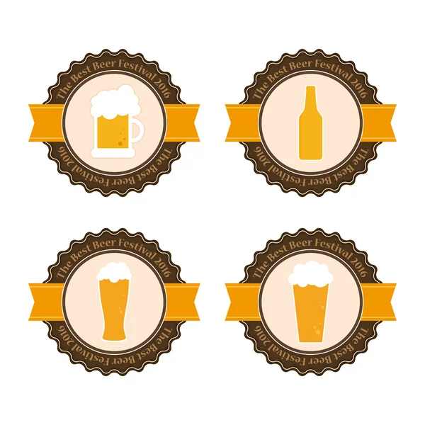 Beer label illustration — Stock Vector