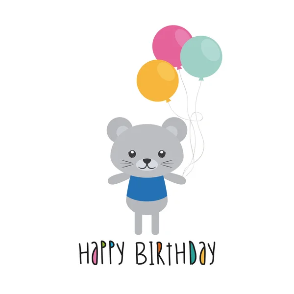 Happy birthday illustration — Stock Vector