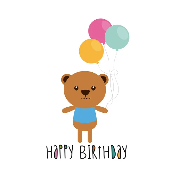 Happy birthday illustration — Stock Vector