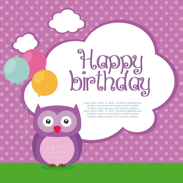 Happy birthday illustration — Stock Vector