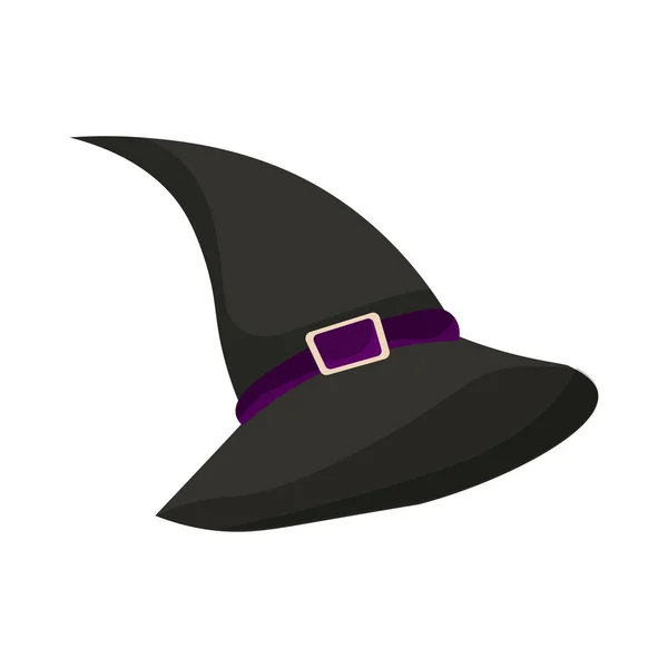 Sombrero de bruja aislado — Vector de stock