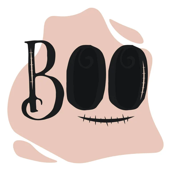 Halloween-Buh-Ausdruck — Stockvektor