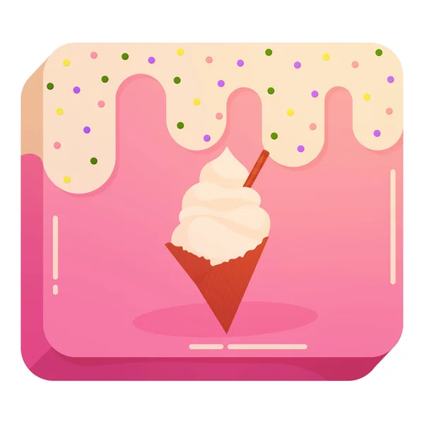 Ізольоване морозиво конус солодкий — стоковий вектор