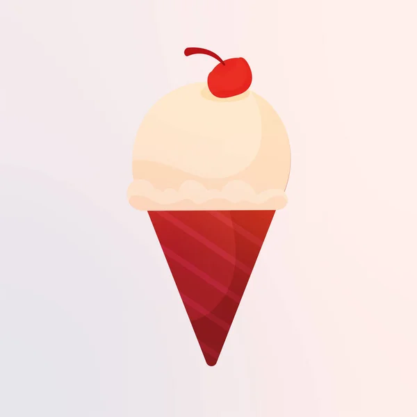 Isolado sorvete cone doce — Vetor de Stock