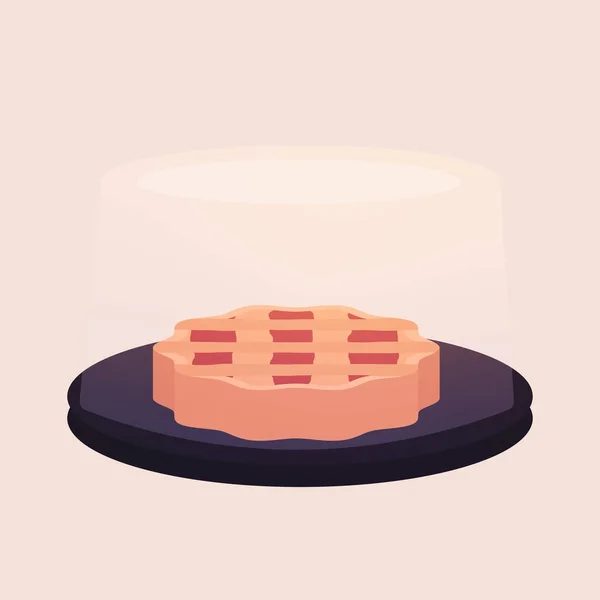 Assiette à tarte isolée — Image vectorielle