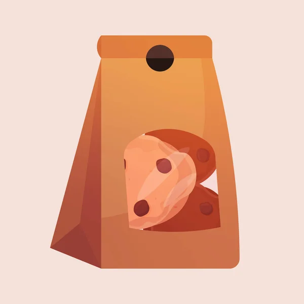 Изолированный мешок печенья — стоковый вектор