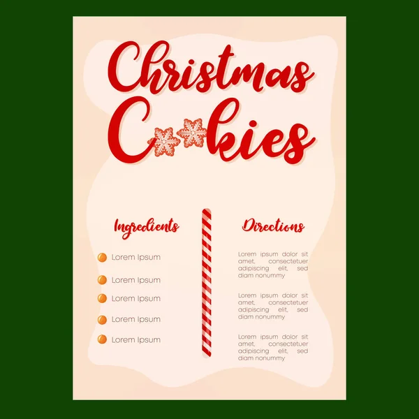 Karácsonyi süti plakát — Stock Vector