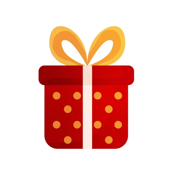 Isolée icône cadeau rouge — Image vectorielle