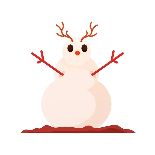 Isolated snowman icon — Stock Vector