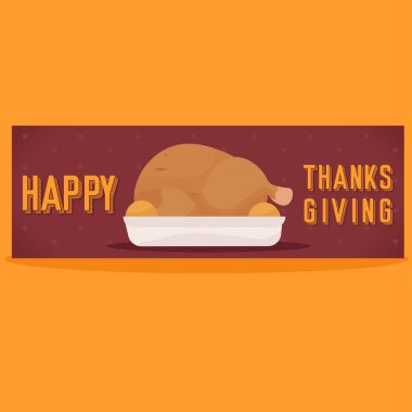 Mutlu Şükran Günü bayrağı