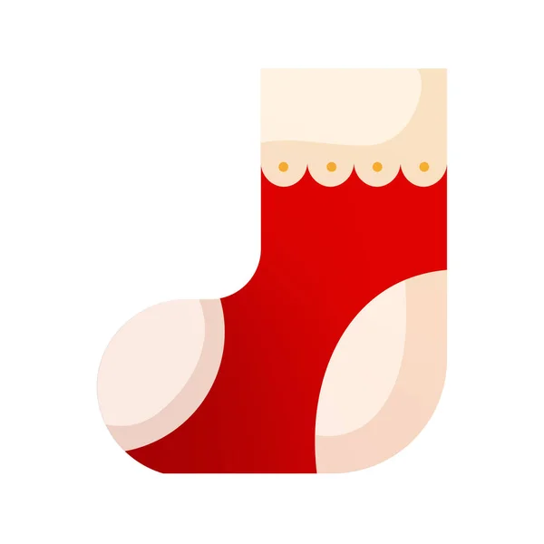 Isolierte rote Stiefel Weihnachten — Stockvektor