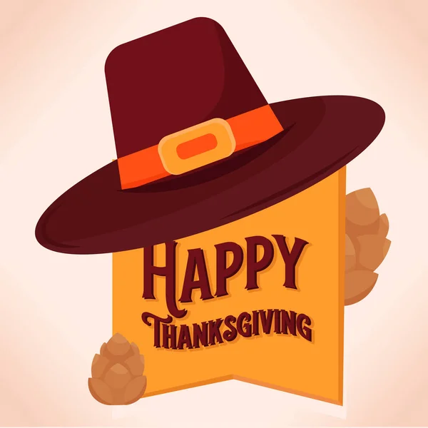 Glad thanksgivig hatt dag — Stock vektor