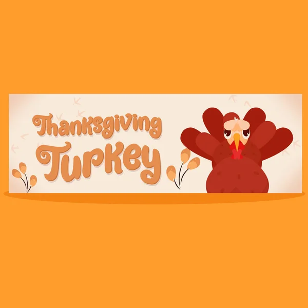 Turkey Thanksgiving banner — Stock Vector