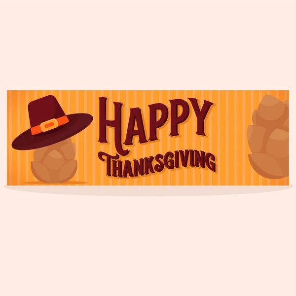 Happy Thanksgiving banner — Stock Vector