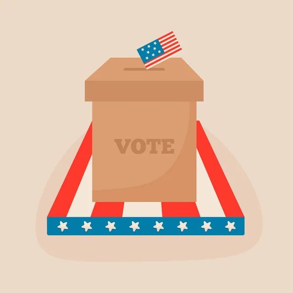 Wahlurnen in den USA — Stockvektor