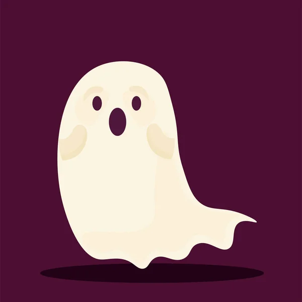Halloween fantôme dessin animé — Image vectorielle