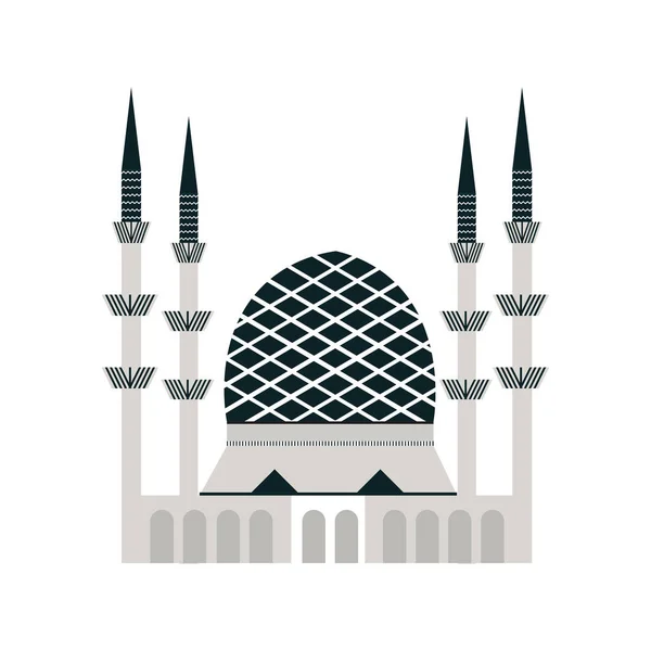 Isolierte islamische Moschee — Stockvektor