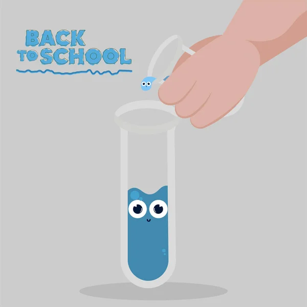 Retour des produits chimiques à l'école — Image vectorielle