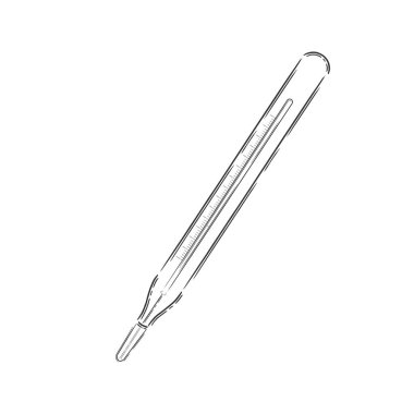 İzole edilmiş termometre ilaçları