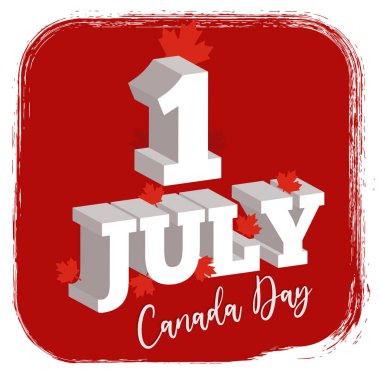 İzole edilmiş 1 Temmuz Kırmızısı