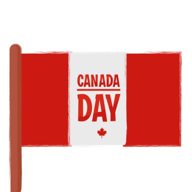 İzole Kanada bayrağı kırmızı