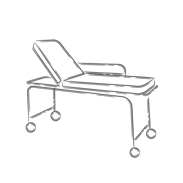 Isolato barella medicinali disegnare — Vettoriale Stock