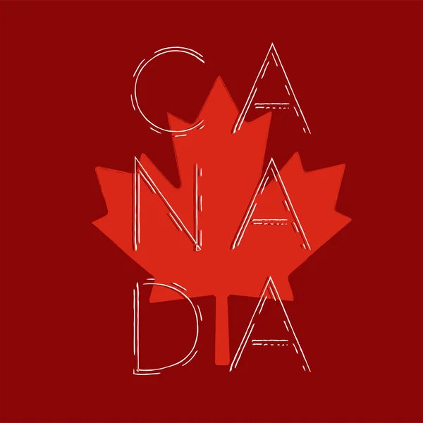 Canada Érable rouge — Image vectorielle