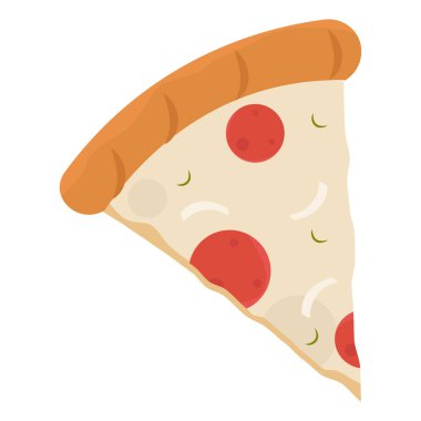 İzole pizza kalp ikonu