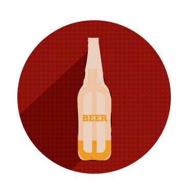 İzole bira şişesi ışık çekiyor