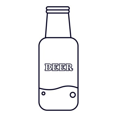 İzole bira şişesi beyaz