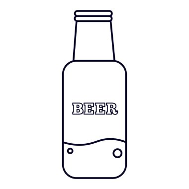 İzole bira şişesi beyaz