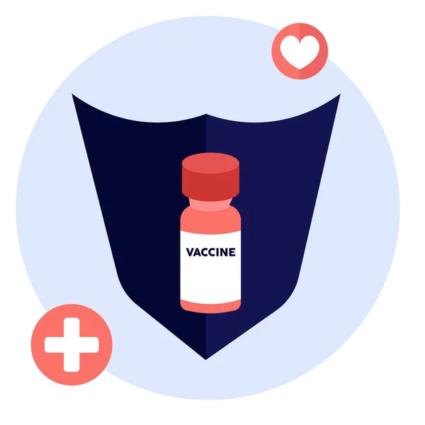 Изолированная защита вакцин — стоковый вектор