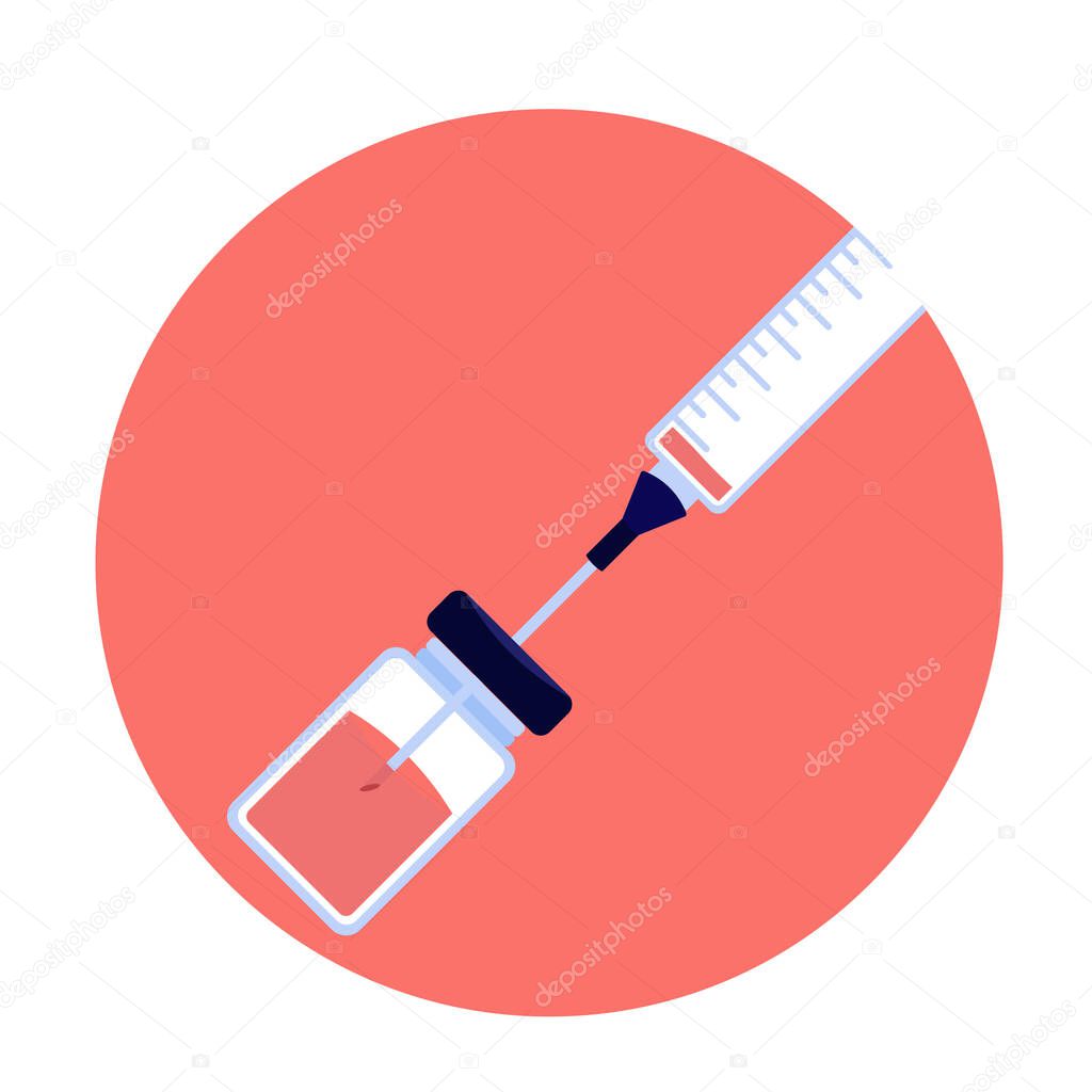 Isolated syringe vaccine