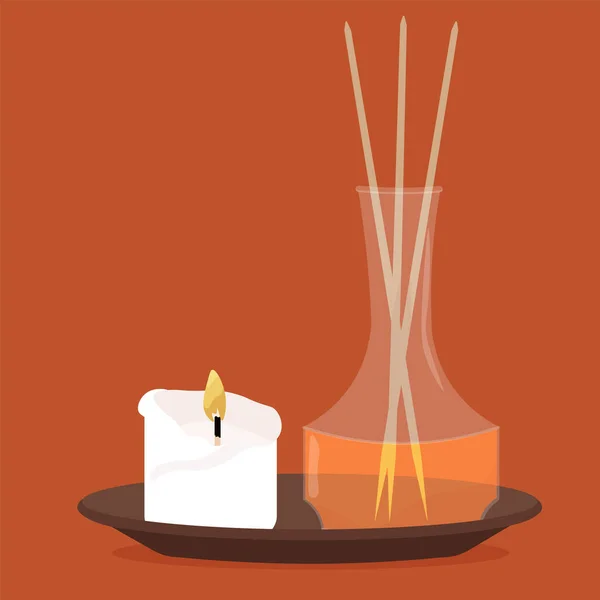 Κερί και αρωματικό spa — Διανυσματικό Αρχείο