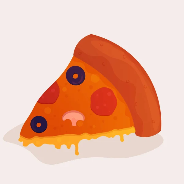 Color de pizza aislado — Vector de stock