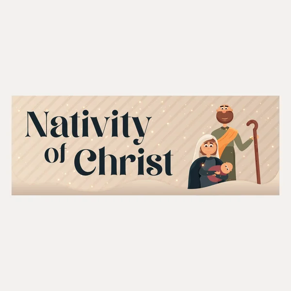 Natividad aislada de Cristo — Vector de stock