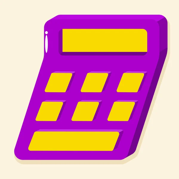 Isolated calculator purple — Stock Vector