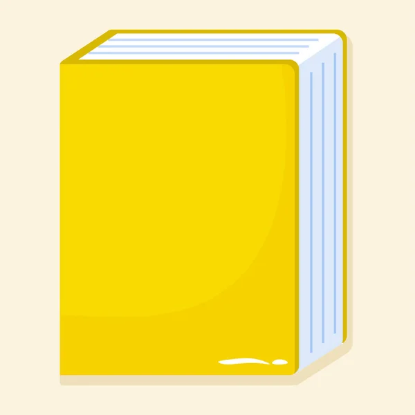 Libro aislado amarillo — Vector de stock